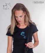 T-shirt  LAMBESTE black + turquise paw love -store size - S, M, L, XL, XXL