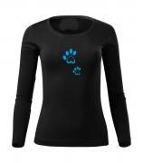 T-shirt  LAMBESTE black + turquise paw love -store size - M, L, XL