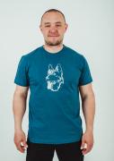 T-shirt cotton German shepherd petrol blue - STORE  L, XL, 2XL