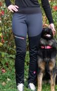 Warm  GREY/black  leggings + rainbow zippers - STORE size    Lp, L